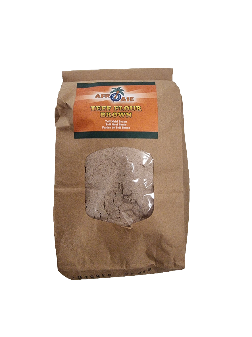 Afrose 1kg brun teff mjöl