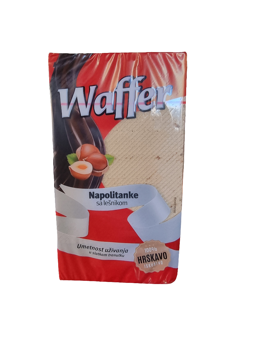 Wafers 400 gr hasselnötter