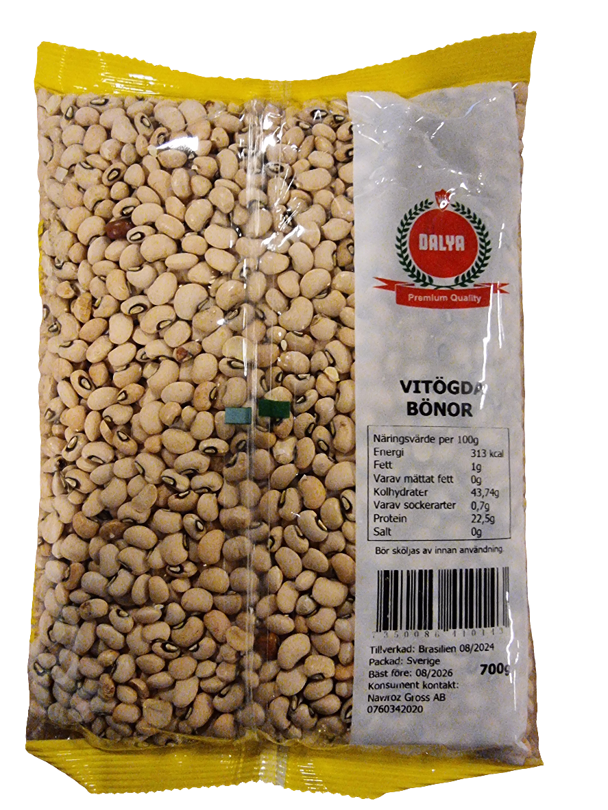 Dalya 700 gr vit svartöga bönor