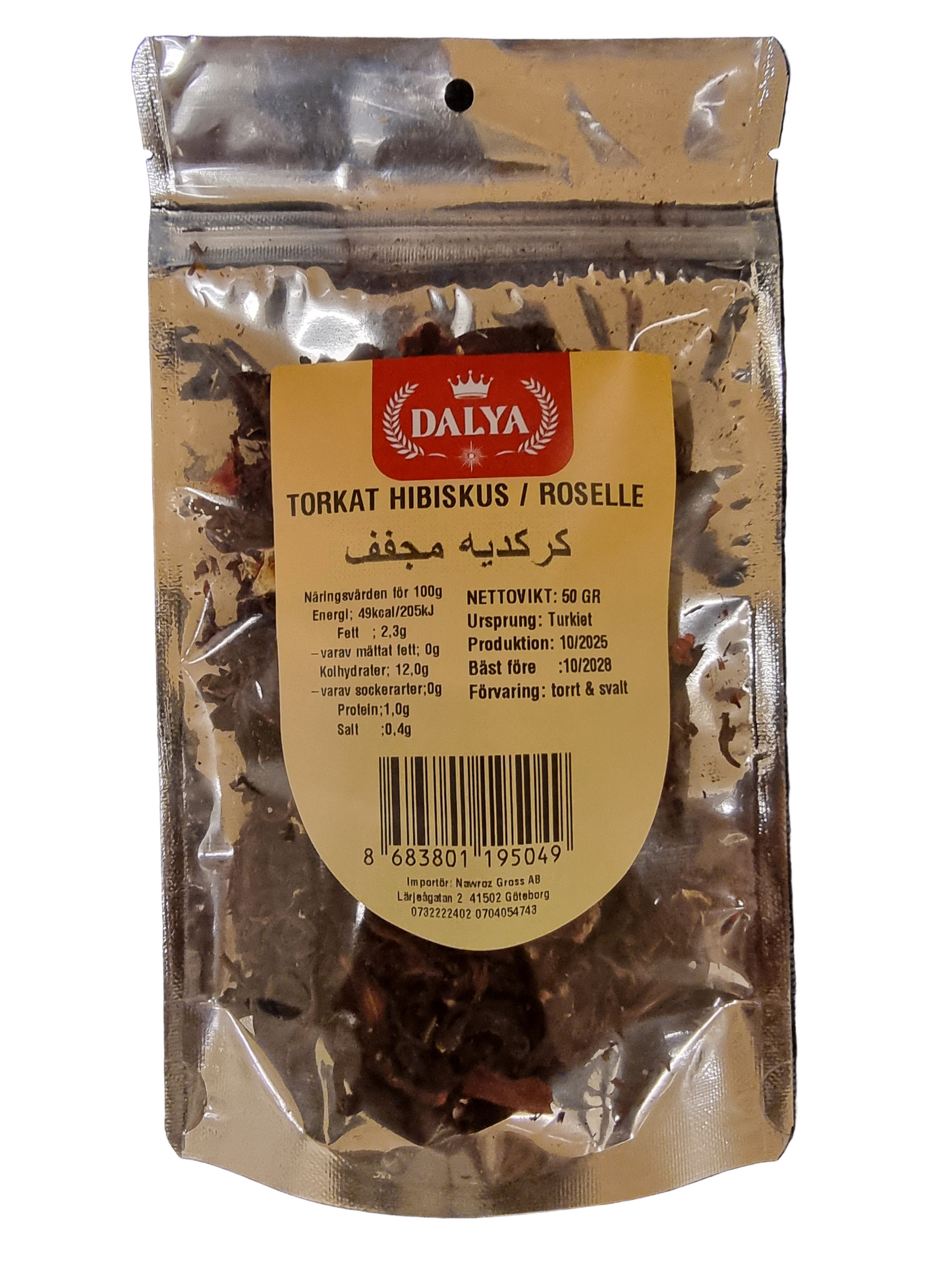 Dalya 50 gr torkat hibiskus / roselle