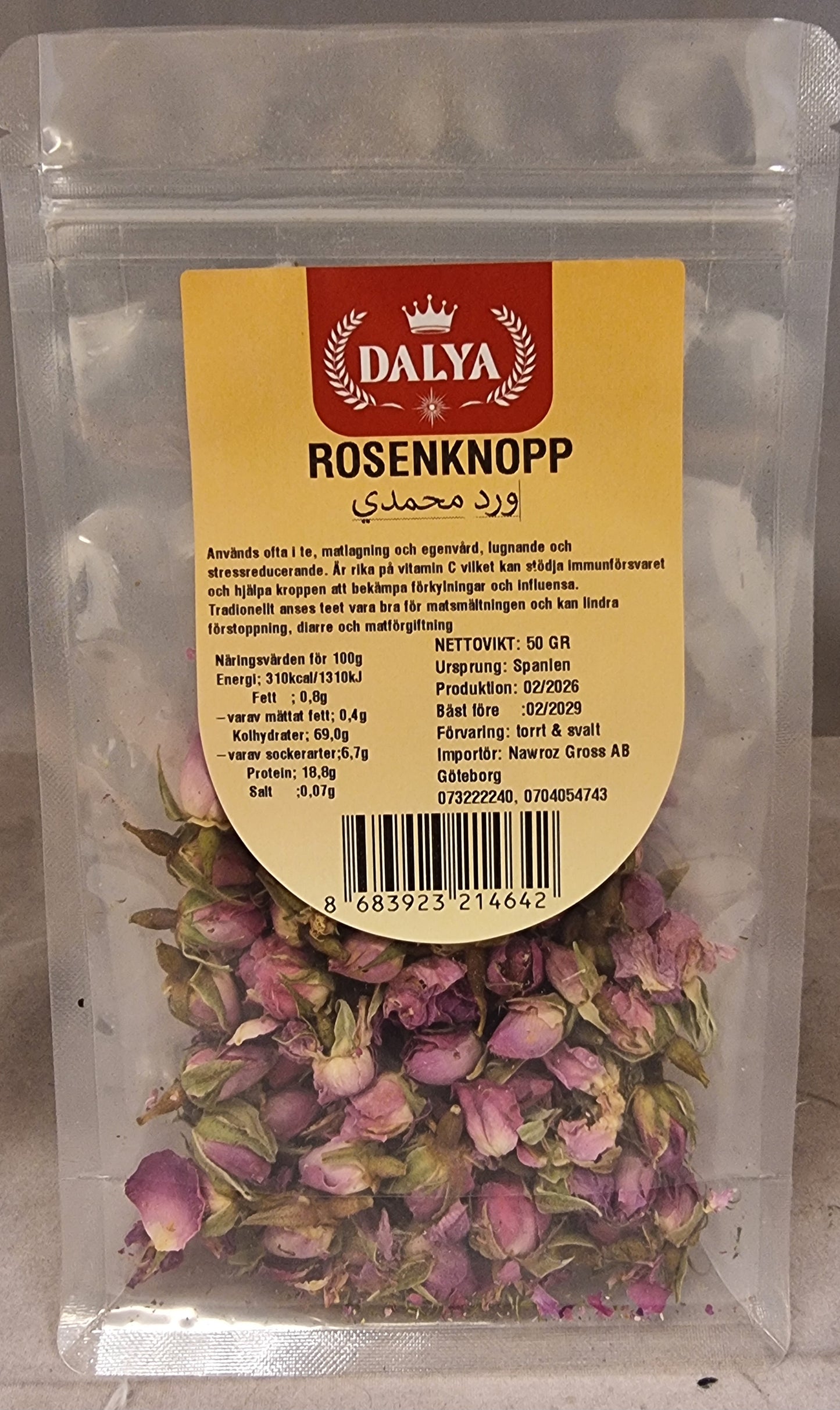Dalya 50 gr rosenknopp