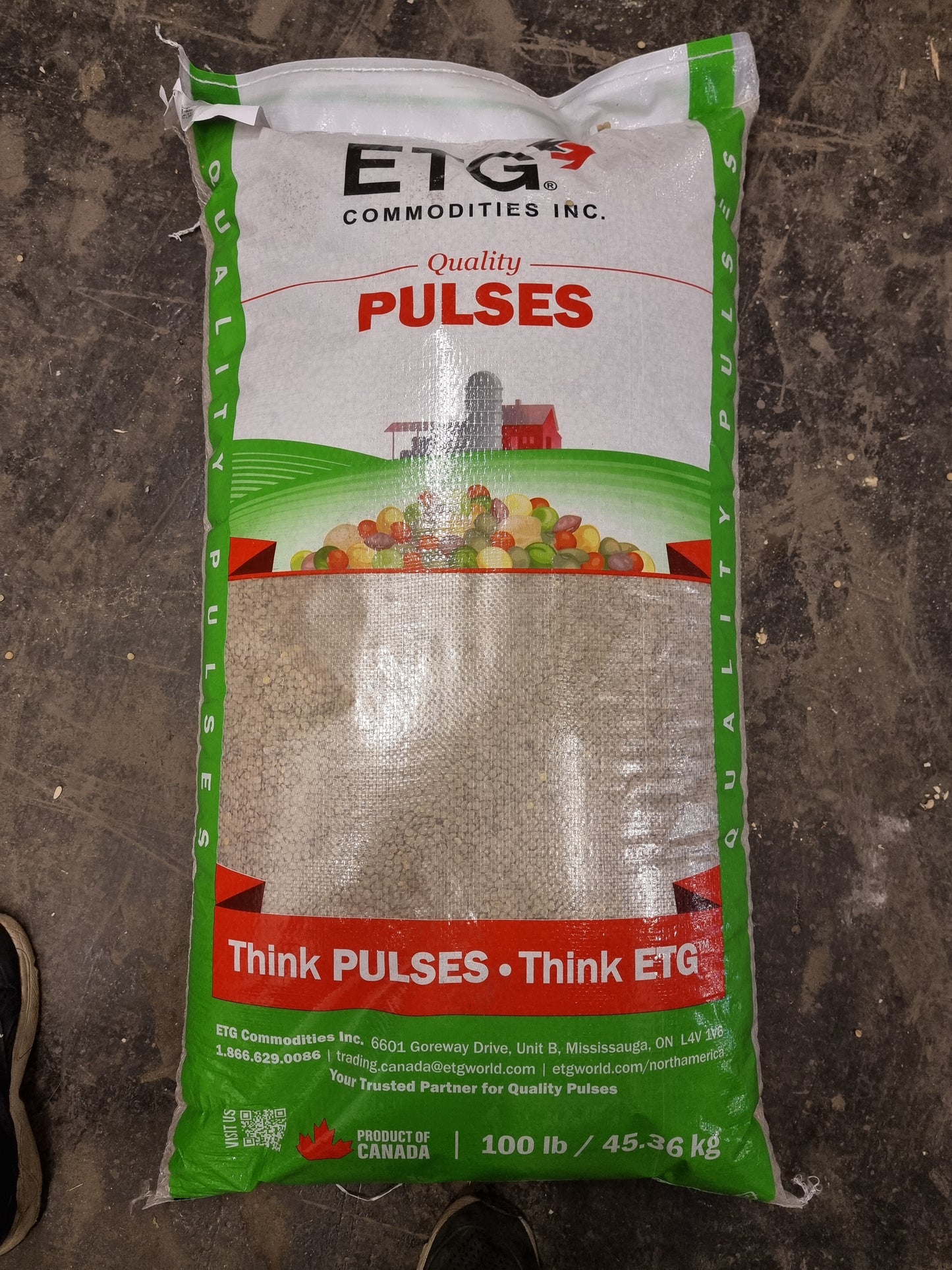 ETG Gröna linser 45,36 kg