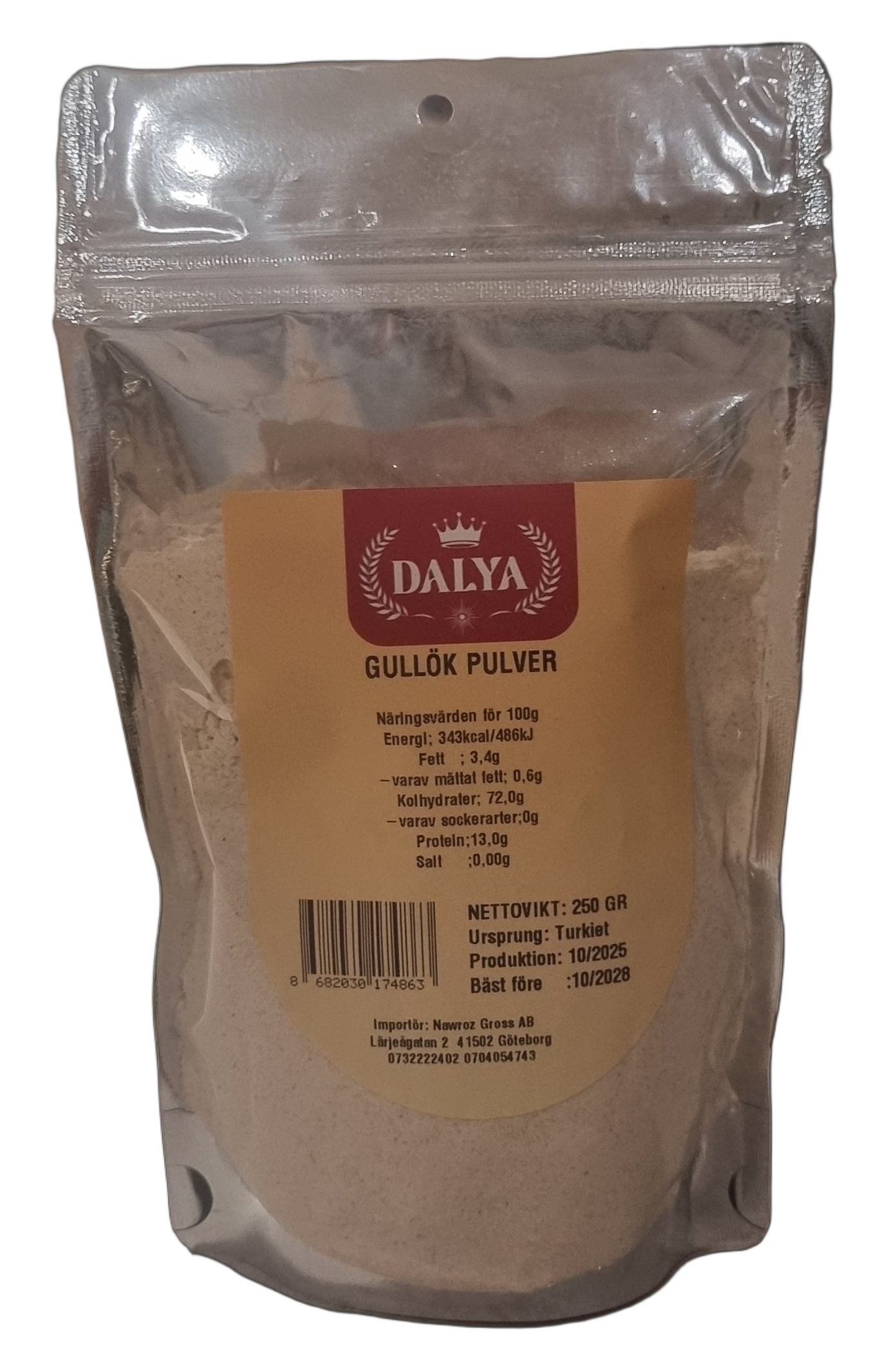 Dalya 250 gr gullök pulver