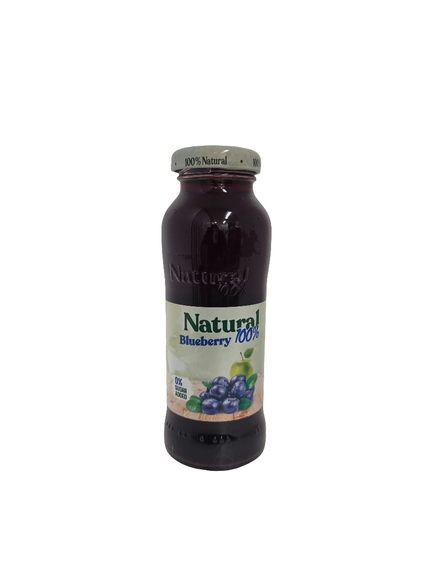 Natural 200 ml sockerfritt blåbär juice