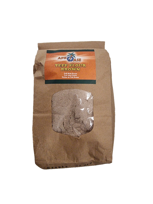 Afrose 1kg brun teff mjöl