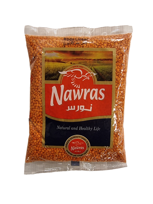 Nawras 800 gr röda linser