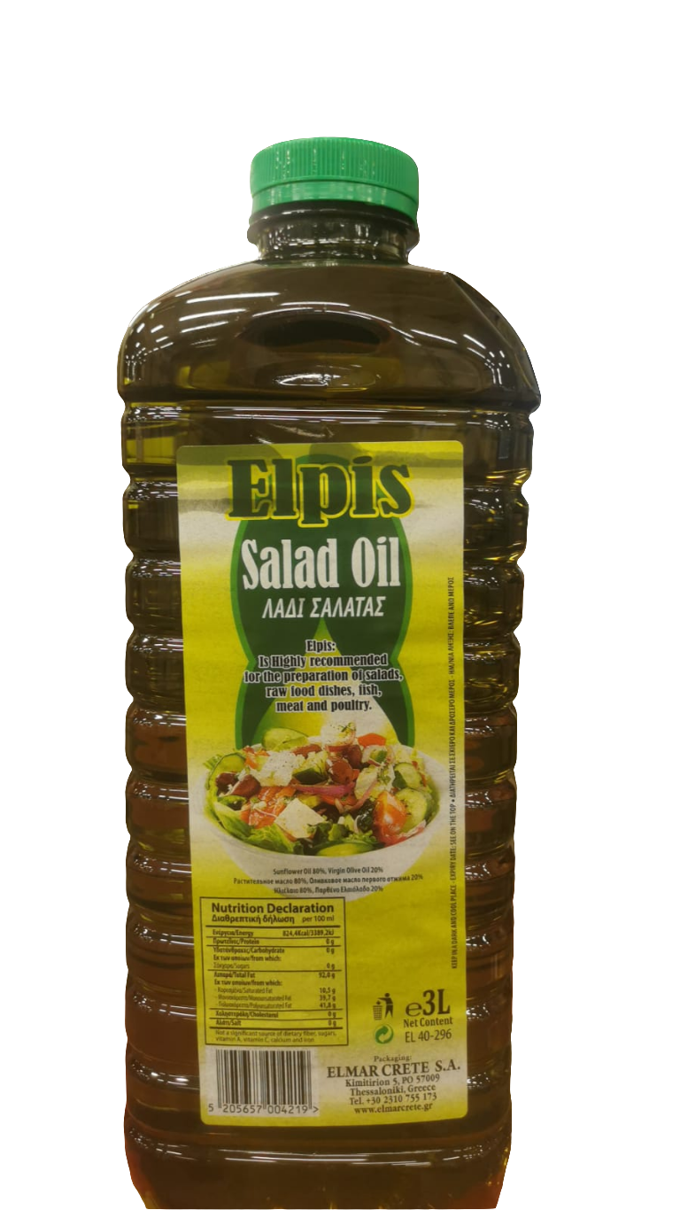 Elpis 3 lt salladsolja (20% extra virgin, 80% solrosolja