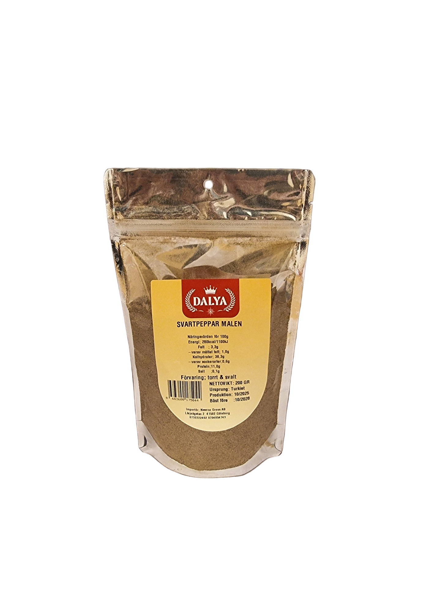 Dalya 200 gr svart peppar malen