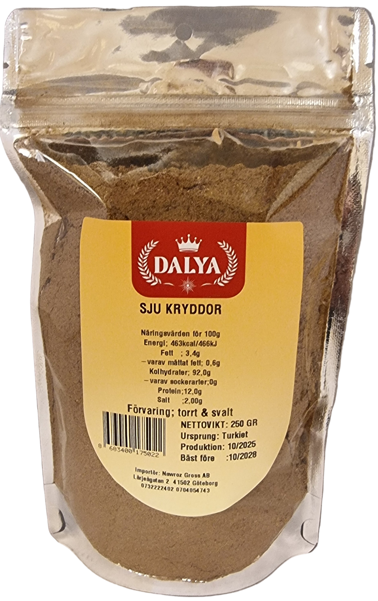Dalya 250 gr sju kryddor