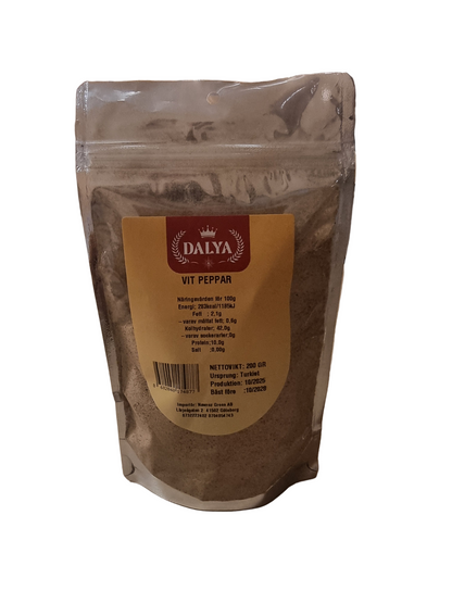 Dalya 200 gr vit peppar malen