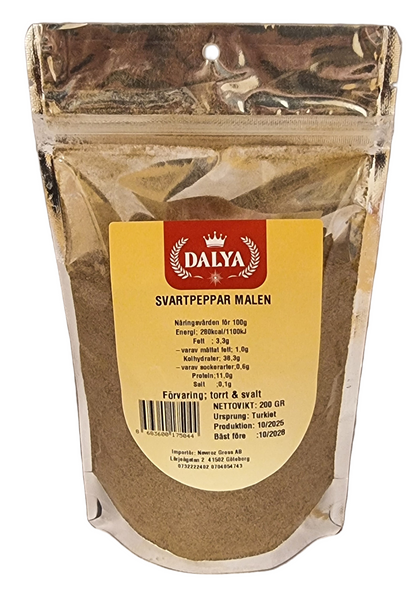 Dalya 200 gr svart peppar malen