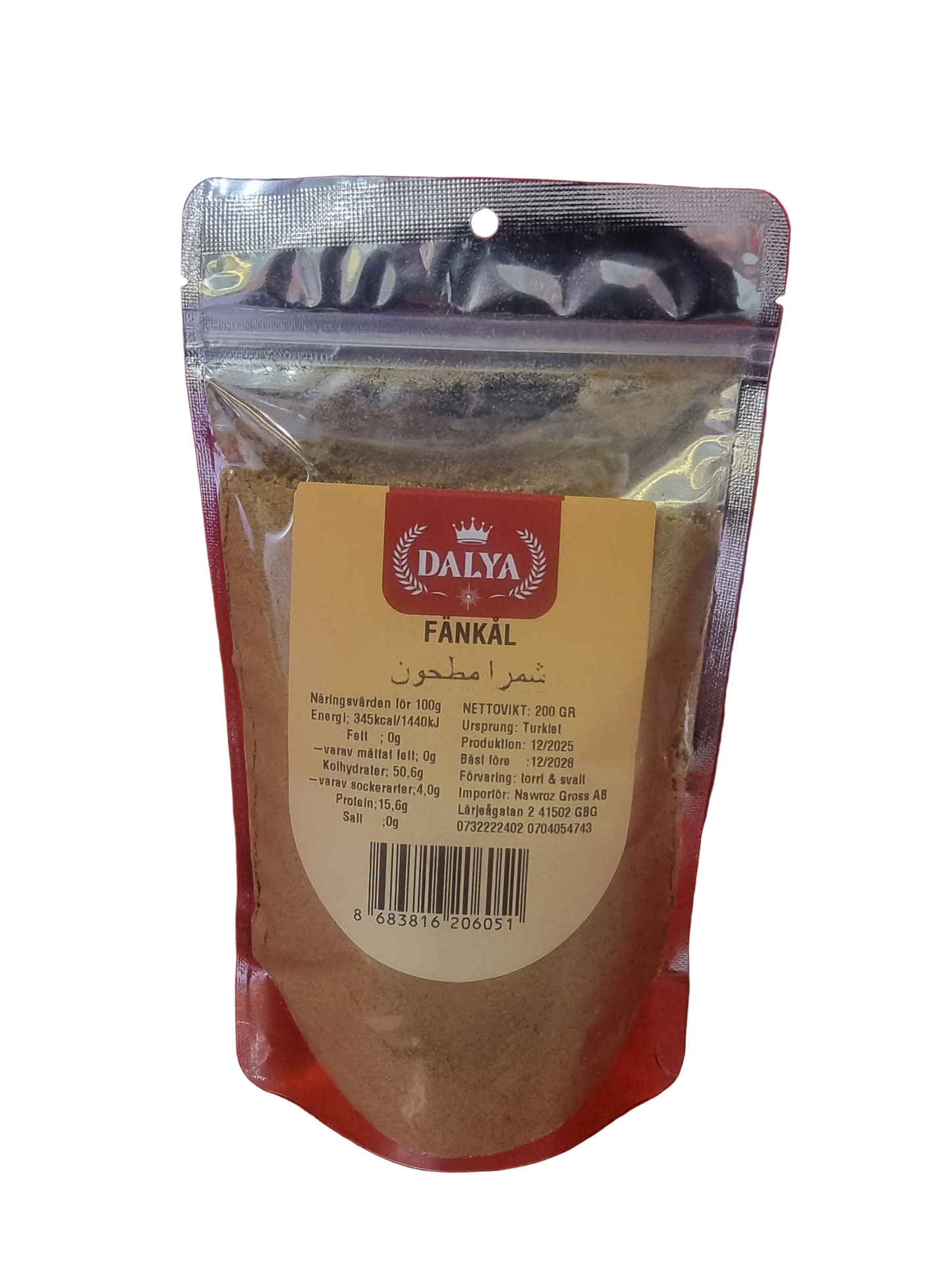 Dalya 200 gr fänkål malen