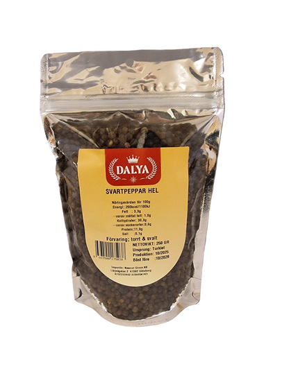 Dalya 250 gr svart peppar hel